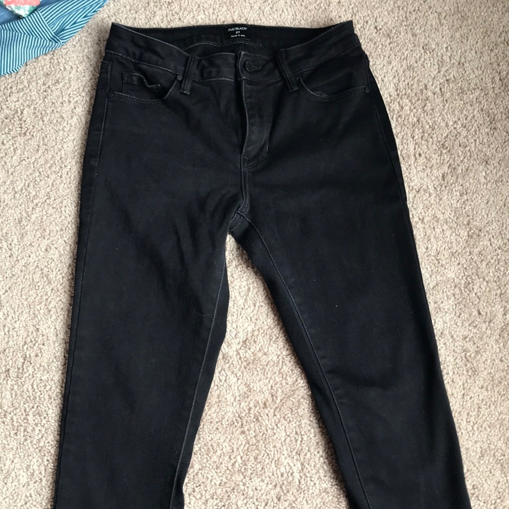 Just black stretchy black pants